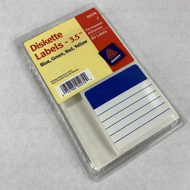 Avery 05274 3.5" Diskette Labels 80 Label Vintage Multiple Colors New SEALED OEM