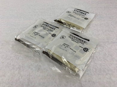 Lot( 3 ) Systimax 108685017 L Type M28L-246 8-Port Flush Mounted Faceplate Ivory