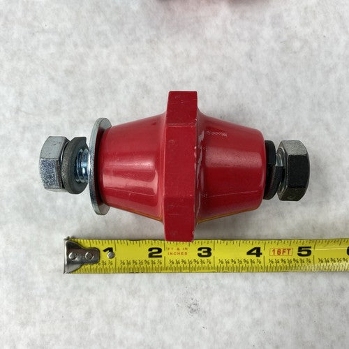 Lot( 2 ) 5/8 16mm Female Red Insulator for Bus Bar