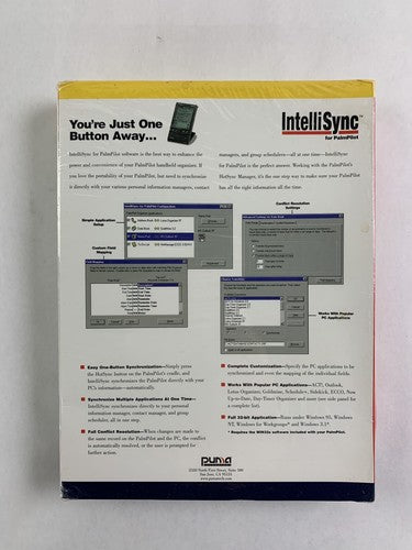 New PalmPilot IntelliSync Window 95 NT 3.1 Puma Mobil Data Exchange Tech 1997