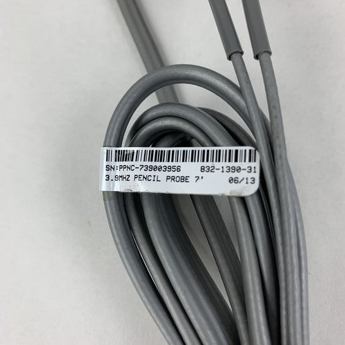 Parks Medical 832-1390-31 Vascular System 3.9 MHZ Pencil Probe 7' Untested