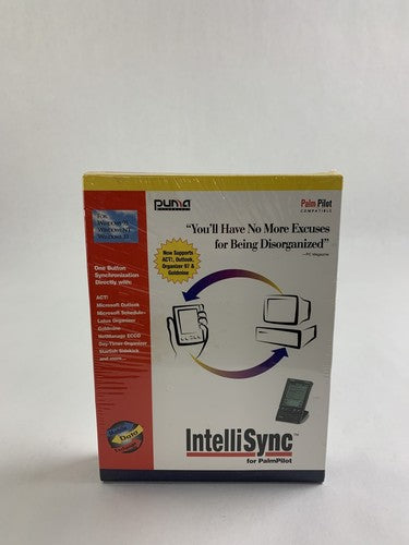 New PalmPilot IntelliSync Window 95 NT 3.1 Puma Mobil Data Exchange Tech 1997