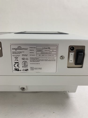 Crossmatch L Scan 500 Fingerprint Scanner RJ0492 No Power Cord Power Tested