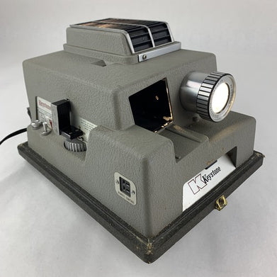 Keystone K-500 Deluxe Automatic Slide Projector Tested W/ Bulb and Cover
