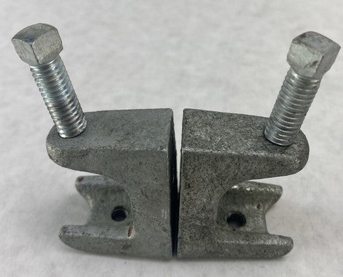 Steel Beam Clamps 0.75 inch U Trough with 3/8" Mount Hole (Lot of 2)