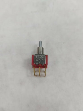 C&K DPDT Toggle Switch 2 Position ON/ON 7201 Series (Red) Lot of 2