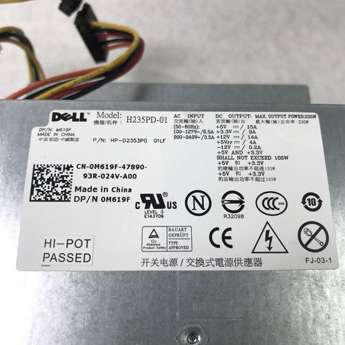 Dell H235PD-01 60Hz 240V Power Supply 0M619F (Tested and Working