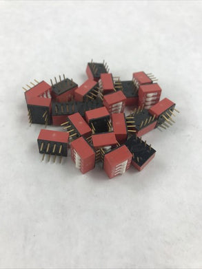 Lot of 22 Grayhill 76SB04S Switch DIP ON OFF SPST 4 Raised Rocker 8-Pin