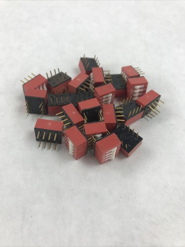 Lot of 22 Grayhill 76SB04S Switch DIP ON OFF SPST 4 Raised Rocker 8-Pin