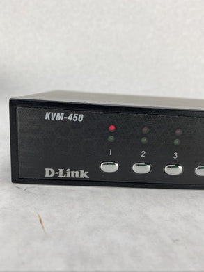 D-Link KVM-450 16 Port KVM Switch PS/2 Stackable NOS