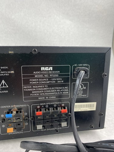 RCA RT2250 Home Theater 300W 5.1 Surround Sound Stereo Receiver BAD CD DVD SAT