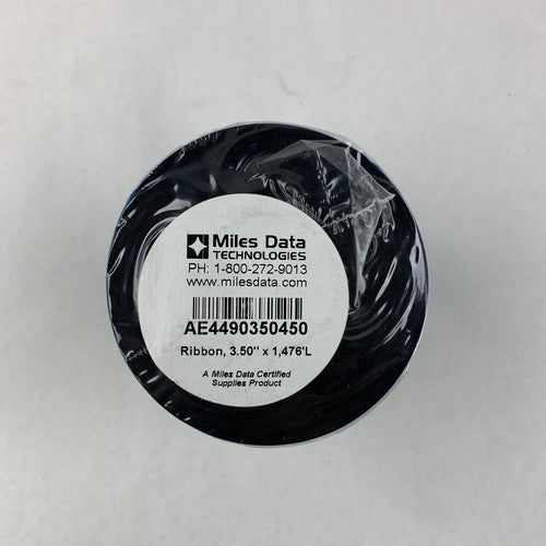 Miles Data AE4490350450 Wax Resin Ribbon 3.50" x 1,476'L Lot of 12