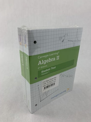 Carnegie Learning Algebra II 4th edition Volumes 1 & 2 TS-A2CC/SE-18D