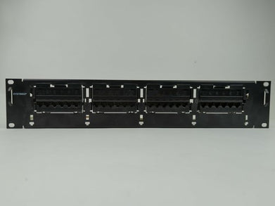SYSTEMAX 19" Cabinet Rack Pass-Through 24 port RJ45 Patch Panel