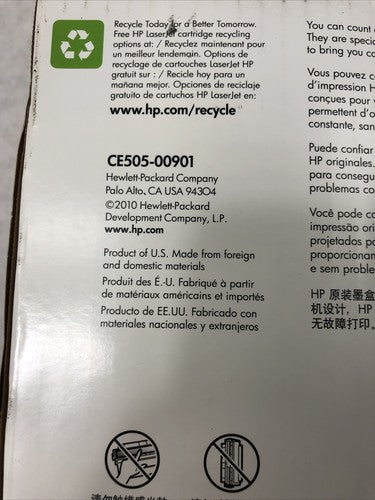HP LaserJet CE505-00901 Black Print Cartridge for P2035/P2055