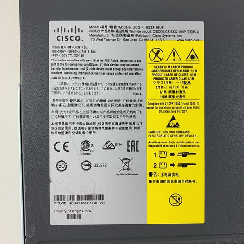 Cisco UCS-FI-6332-16UP Fabric Interconnect Tested Reset