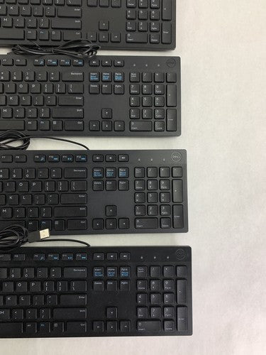 Lot of 5 Dell KB216 Wired Keyboard Black