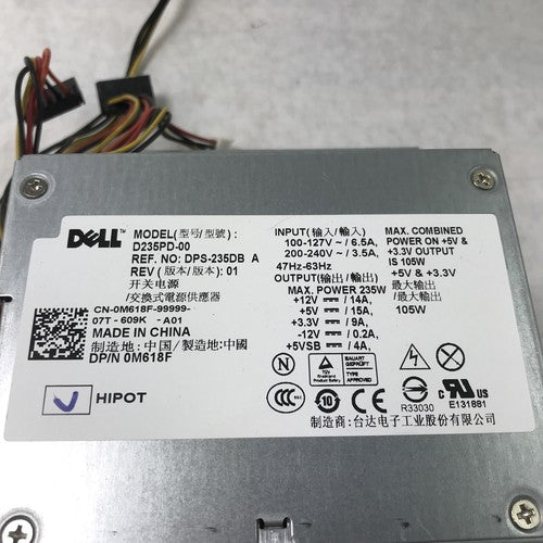 Dell DPS-235DB 235W 240V 63Hz Power Supply (Tested and working)