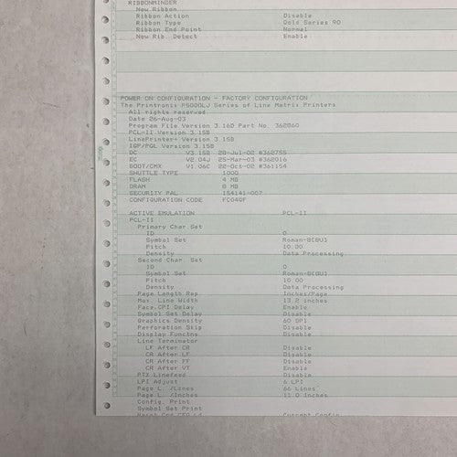 Printronix P5210 Cabinet PSA Line Matrix Printer Tested No Drivers