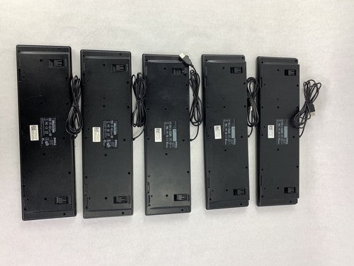 Lot of 5 Genuine Dell KB1421 0N242F L30U Quiet Slim Black USB Keyboard