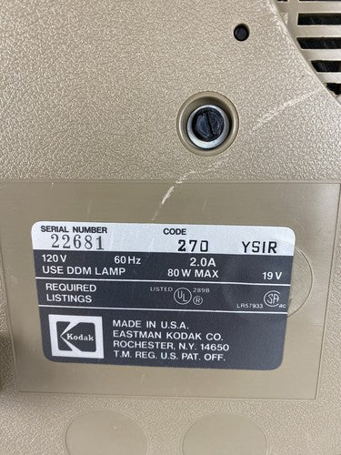 Kodak Ektagraphic 270 AudioViewer Slide Projector + Cassette Player NEEDS REPAIR