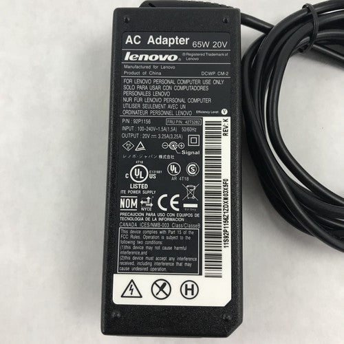 Lot of 8 Lenovo 92P1156 65W 20V AC Adapter 1.5A 60Hz