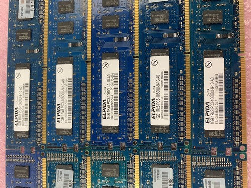 Lot( 10 ) 1GB Elpida EBJ10UE8BDF0-DJ-F 1Rx8 PC3-10600U-9-10-A0 RAM 497156-B88