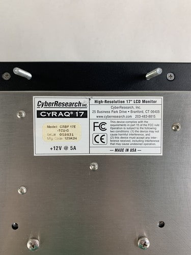 Cyber Research CRBF 17E-TCU-D CYRAQ 17 High Resolution 17" LCD Monitor Tested