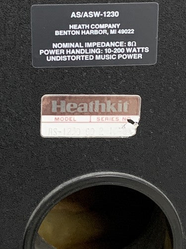 HeathKit Crafted by JBL NS-1230 Vintage Floor Speakers Pair of 2 Bad Woofers