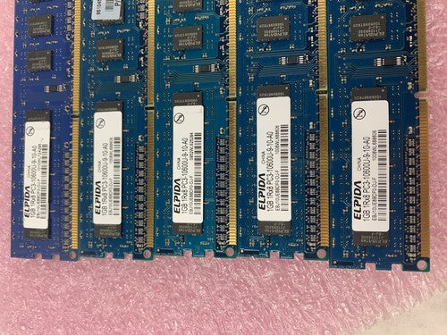 Lot( 10 ) 1GB Elpida EBJ10UE8BDF0-DJ-F 1Rx8 PC3-10600U-9-10-A0 RAM 497156-B88