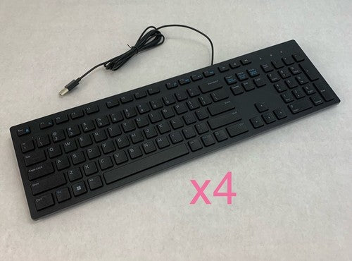 Dell KB216t4 Wired USB Keyboard (Lot of 4)