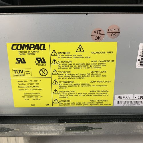 Compaq Proliant 1600 Vintage Tower 1x Pentium II 350 MHz 64 MB Ram No OS No HDD