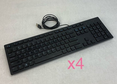 Dell KB216t Wired USB Keyboard (Lot of 4)