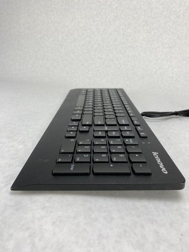 Lot of 5 Lenovo KU-0989 Slim Wired USB Computer Keyboard 54Y9489 Black