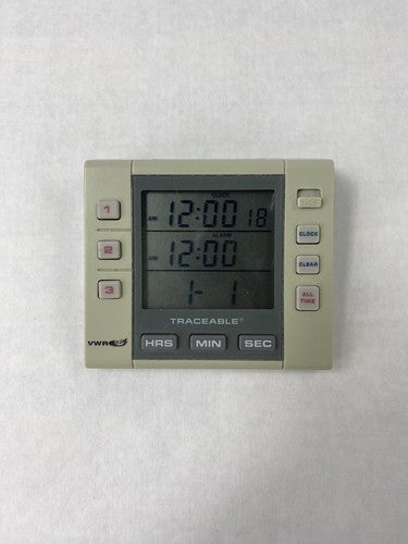 VWR Traceable Cat No 62344-600 Three-Channel Alarm Timer Power Tested