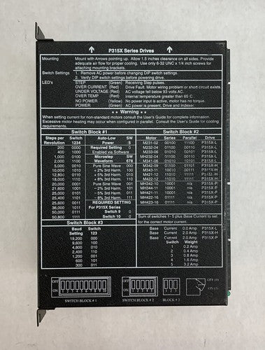 API Controls P315X Power Step Motor Drive Indexer