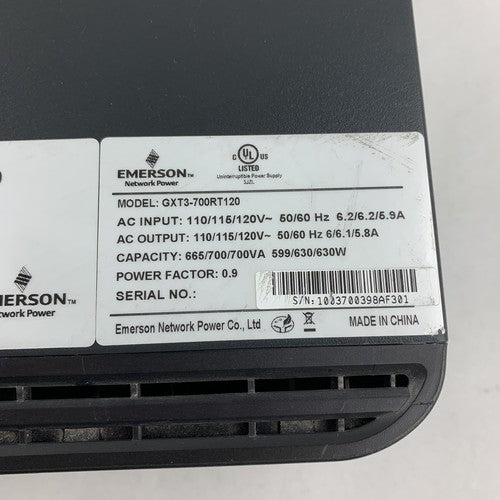 Emerson Liebert GXT3-700RT120  UPS System 700VA 120V No Batteries Tested