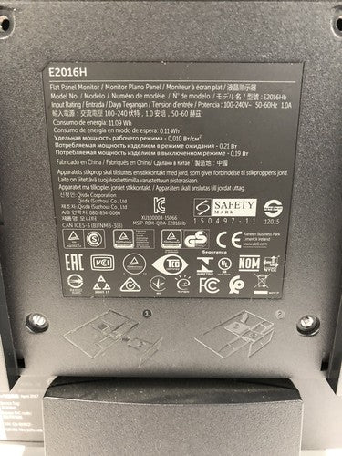 Dell E2016H 20" Widescreen 1600 x 900 LED LCD Monitor VGA E2016Hb 15066