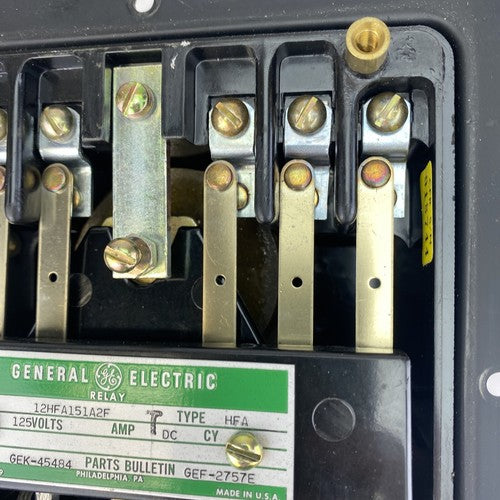 GE 12HFA151A2F Type HFA 5.5x6" 125VDC wall mount auxiliary relay