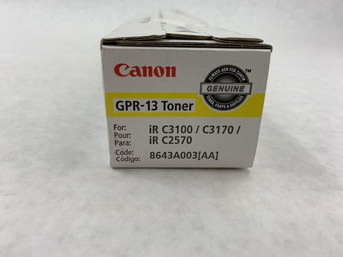 Genuine Canon GPR-13 Yellow Toner NIB