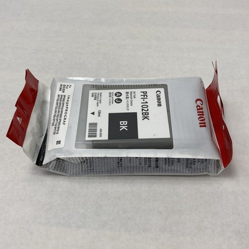 Genuine Canon PFI-102BK Black Ink Tank Exp 09/2018