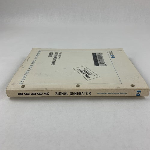 HP 08656-90109 8656A Signal Generator Operating and Service Manual May 1981