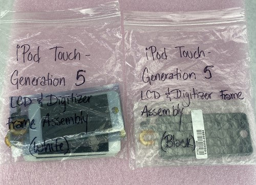 Mixed Lot of 4 Various Aftermarket iPod Touch Gen 5 Touchscreens SOLD AS IS