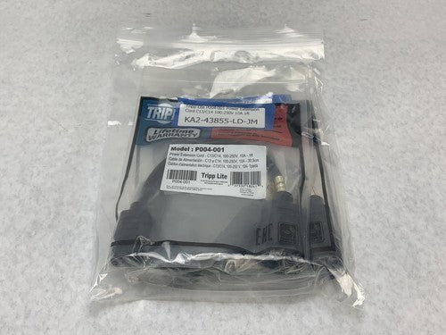 Tripp Lite P004-001 Power Extension Cord C13/C14 100-250V 10A 1ft