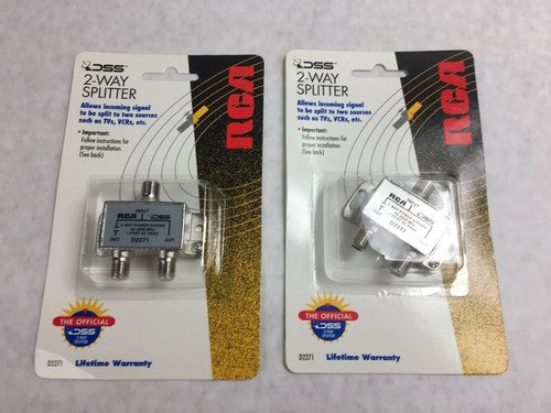 DSS RCA 2 Way Splitter D2271 40-2050 MHz (Lot of 8)
