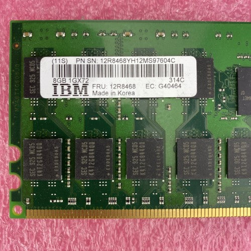 IBM 12R8468 Memory 8GB 400MHz DDR2 DIMM 276-Pin RAM Untested Lot Of 2