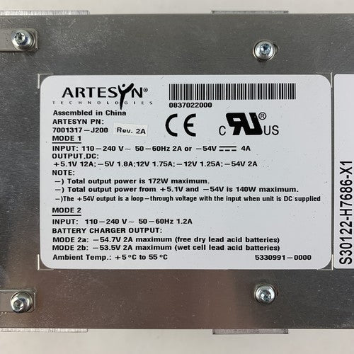 Artesyn Technologies 7001317-J200  S30122-H7686-X1  LUNA 2 Power Supply