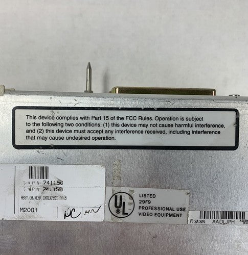 Mendota Scientific Atlanta Backplane 741150 Rear Interface