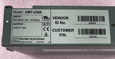 Skynet 209768 Power Supply 24V 15A AMT-Z369 NIB