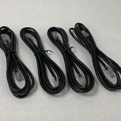 Unbranded RJ-45 Ethernet Cable Black 6 Ft (Lot of 4)